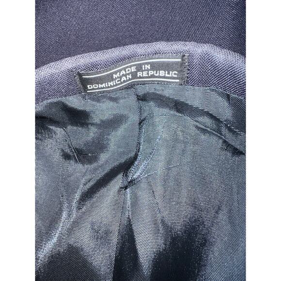 David Taylor men’s size 46L navy blue two gold button front lined padded Blazer - Picture 15 of 15